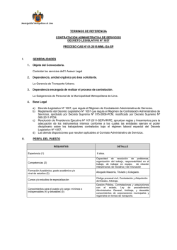 22. tdr gtu 01 asesor legal ii - Municipalidad Metropolitana de Lima