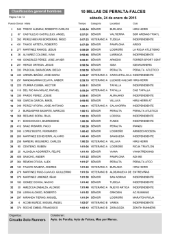 Clasificaci&oacute;n X Millas Peralta-Falces 2014