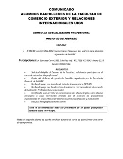 Promoci&oacute;n de Titulaci&oacute;n - Plataforma Virtual COMEX