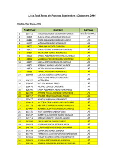 Martes 20 de Enero, 2015