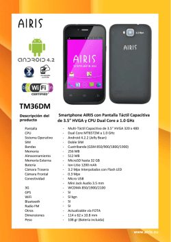 Especificaciones T&eacute;cnicas