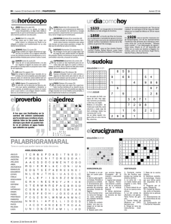 tusudoku elajedrez elproverbio elcrucigrama PALABRIGRAMARAL