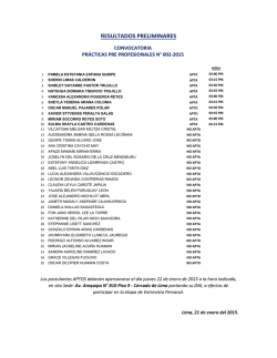 RESULTADOS PRELIMINARES