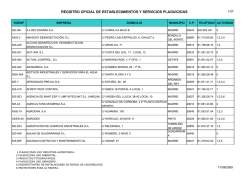 registro oficial de establecimientos y servicios plaguicidas