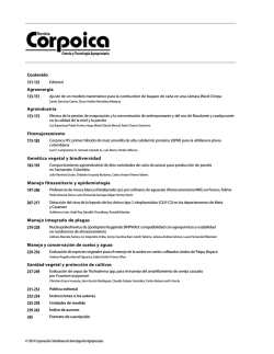Contenido 131-132 Agroenerg&iacute;a 133-151 Agroindustria