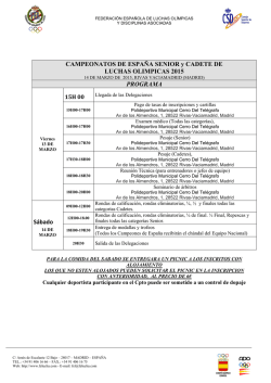 Normativa - Federaci&oacute;n espa&ntilde;ola de luchas ol&iacute;mpicas