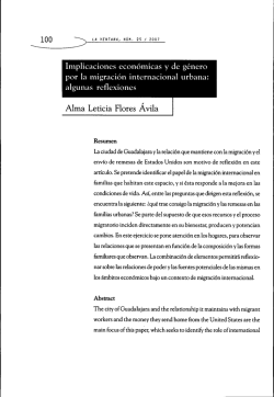 Implicaciones economicas y de genero por Ia migracion