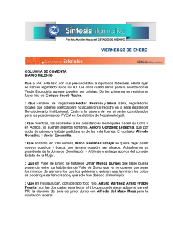 VIERNES 23 DE ENERO