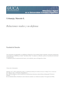 Relaciones reales y su defensa