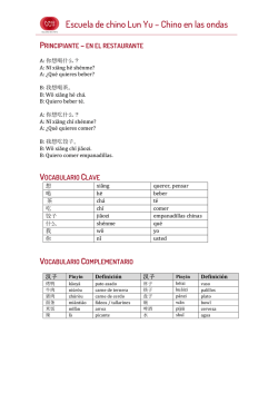 PRINCIPIANTE &ndash;EN EL RESTAURANTE