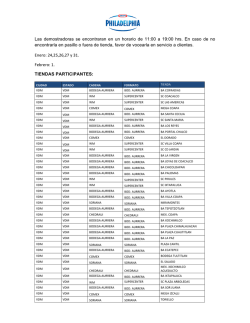 Las demostradoras se encontraran en un horario de