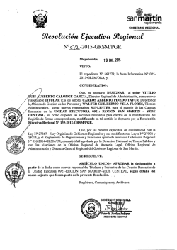 RER N&ordm; 072-2015-GRSM/PGR | Fecha