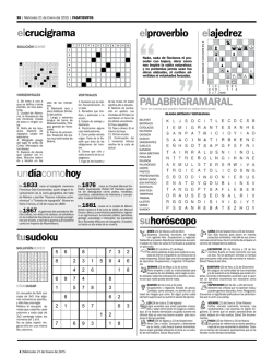 elproverbio PALABRIGRAMARAL suhor&oacute;scopo elcrucigrama