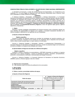 CONVOCATORIA P&Uacute;BLICA PARA ACCEDER A LOS APOYOS DEL