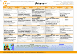 Men&uacute; del Mes Siguiente