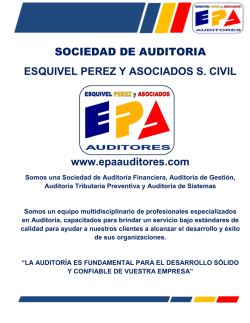 SOCIEDAD DE AUDITORIA ESQUIVEL PEREZ Y ASOCIADOS S