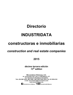 Directorio INDUSTRIDATA constructoras e inmobiliarias