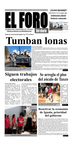 Se arregla el piso del z&oacute;calo de Taxco