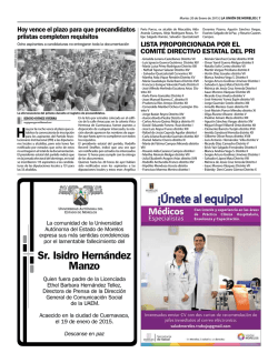 Sr. Isidro Hern&aacute;ndez Manzo