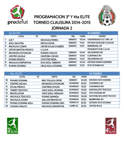 Horarios - Prodefut Soccer