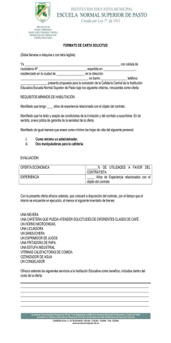 Formatos para presentacion propuesta Cafeteria y casetas escolares