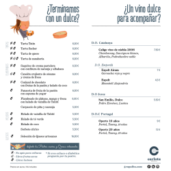 &iquest;Un vino dulce para acompa&ntilde;ar? &iquest;Terminamos con