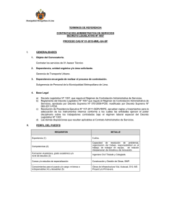 23. tdr gtu 01 asesor t&eacute;cnico i - Municipalidad Metropolitana de Lima