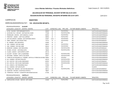 ADJUDICACI&Oacute;N DE PERSONAL DOCENTE INTERINO D&Iacute;A 23-01