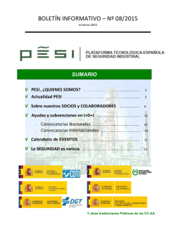Bolet&iacute;n PESI - invierno 2015