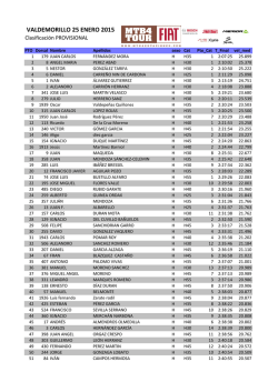 Clasificaci&oacute;n - MTB 4 Estaciones
