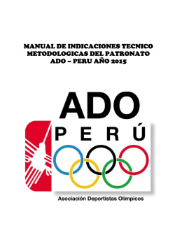 MANUAL DE INDICACIONES METODOLOGICAS 2010