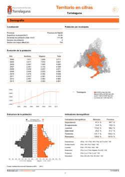 Informe Demogr&aacute;fico. Torrelaguna en cifras.