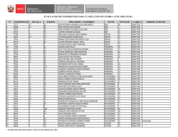 N&deg; EXPEDIENTE ESCALA FOLIOS APELLIDOS Y - UGEL-06