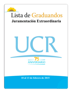 Lista de Graduandos - Oficina de Registro e Informaci&oacute;n