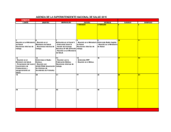 agenda de la superintendente nacional de salud 2015 enero