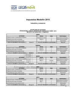 Impuestos Medell&iacute;n 2015