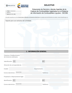 Formulario Solicitud Estaciones de Servicio y dem&aacute;s