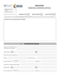 SOLICITUD Sustancias y productos qu&iacute;micos controlados