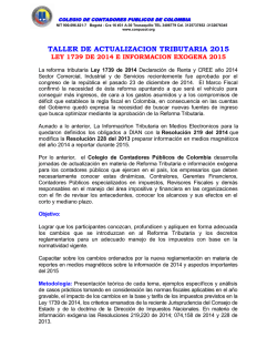 TALLER DE ACTUALIZACION TRIBUTARIA 2015