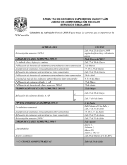 Calendario de Actividades 2015-II
