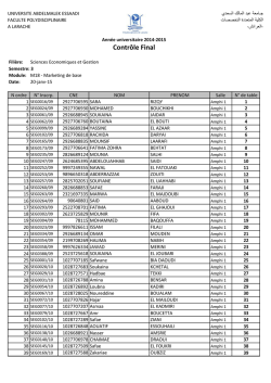 Amphi 1 - Facult&eacute; Polydisciplinaire de Larache