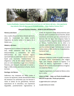 itinerario - Beh por M&eacute;xico... Explorando Realidades