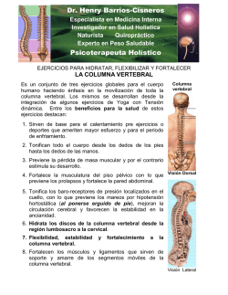 ejercicios para hidratar, flexibilizar y fortalecer la columna vertebral