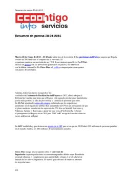 Resumen de prensa 20-01-2015 - ccoo