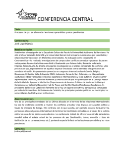 CONFERENCIA CENTRAL
