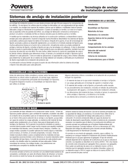 Sistemas de anclaje de instalaci&oacute;n posterior