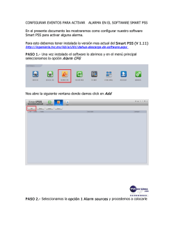 configurar eventos para activar alarma en el software smart pss