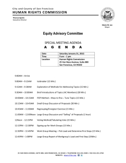 HUMA AN RIGH Eq HTS CO uity Adv OMMISS visory Co SION