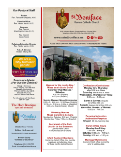 Bolet&iacute;n Semanal - St. Boniface Roman Catholic Church