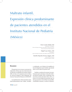 Maltrato infantil. Expresi&oacute;n cl&iacute;nica predominante de pacientes